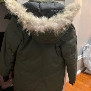 Triple F.A.T. Goose Madigan Girls Hooded Down Jacket Parka with Real Coyote Fur